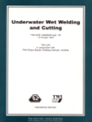cover image of Underwater Wet Welding and Cutting